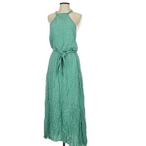 Green Polka Dot Halter Dress